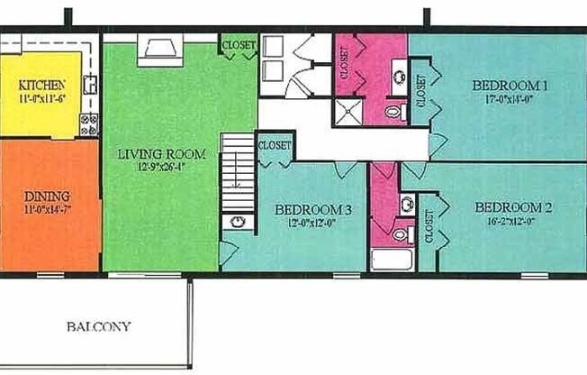 3 beds, 2 baths, 1,681 sqft, $1,995, Unit WI150G6