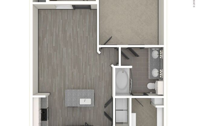 1 bed, 1 bath, 724 sqft, $1,399