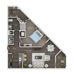 1 bed, 1 bath, 775 sqft, $1,695