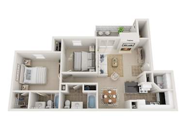 2 beds, 2 baths, 1,100 sqft, $1,449