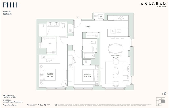2 beds, 2 baths, 1,204 sqft, $14,835