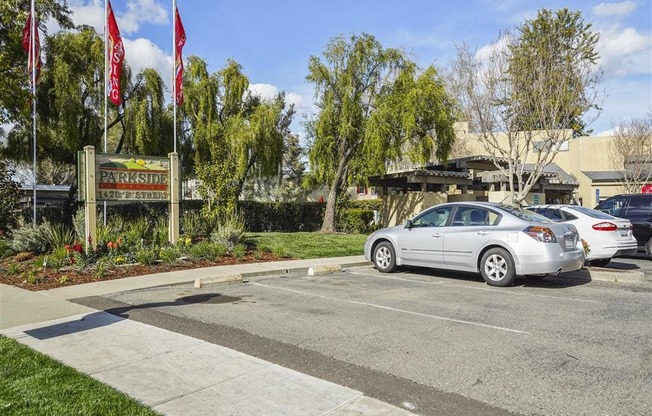 parking at Parkside Apartments, Davis, CA