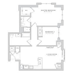 2 beds, 2 baths, 1,190 sqft, $3,321