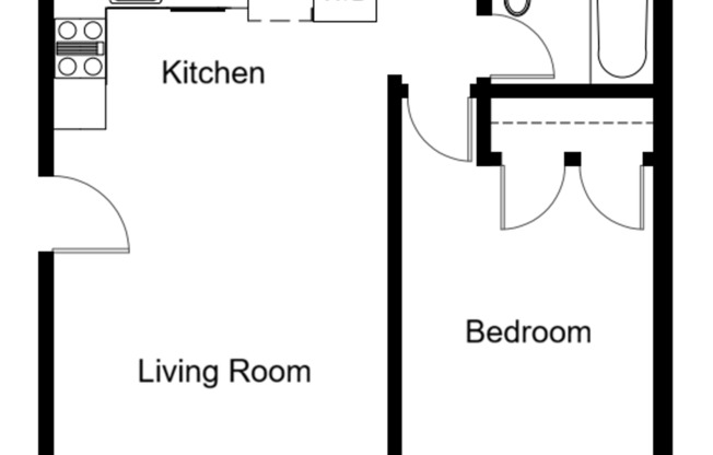 1 bed, 1 bath, 539 sqft, $2,125, Unit 205