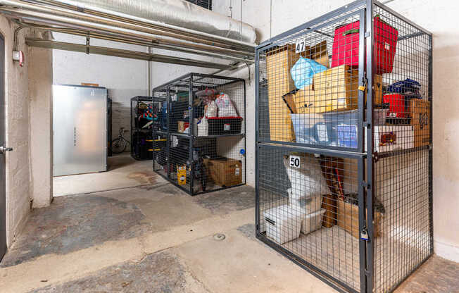 Storage lockers for rent at Somerset Place Apartments in Chicago, IL 60640