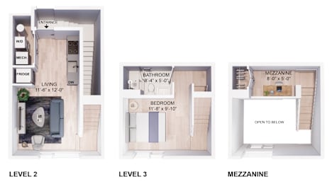 1 bed, 1 bath, 590 sqft, $1,695
