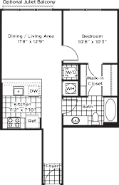 1 bed, 1 bath, 654 sqft, $1,925