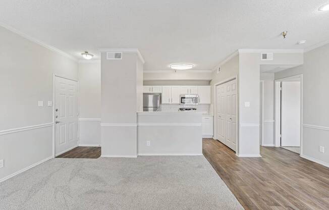 A3 living room at Jefferson Place in Irving, TX