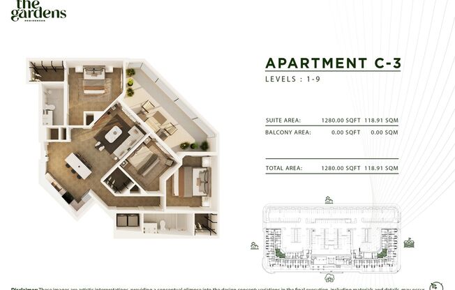 3 beds, 2 baths, 1,280 sqft, $4,595, Unit 113