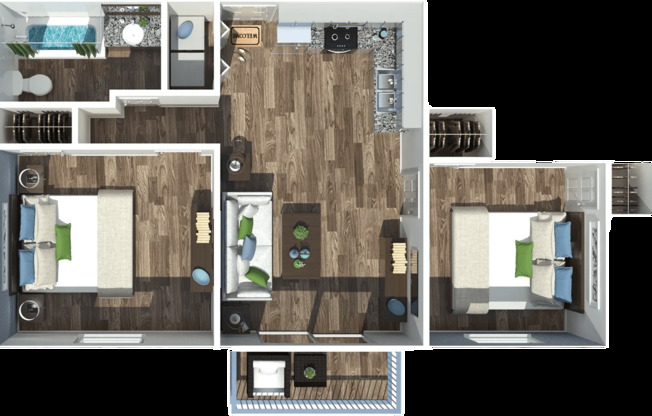 2 beds, 1 bath, 825 sqft, $1,253