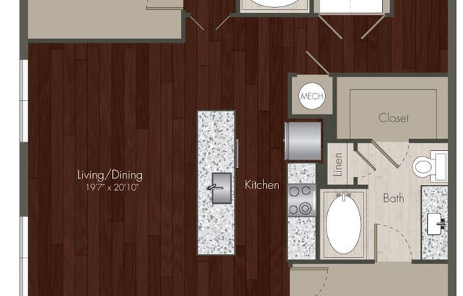2 beds, 2 baths, 1,163 sqft, $2,803, Unit 219