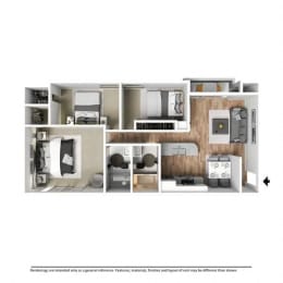 3 beds, 2 baths, 1,034 sqft, $1,482