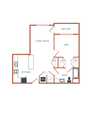 1 bed, 1 bath, 784 sqft, $1,720