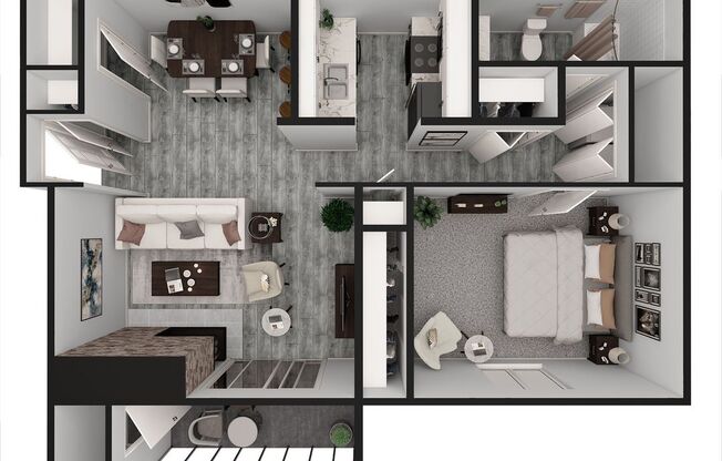 1 bed, 1 bath, 755 sqft, $999, Unit 6006F