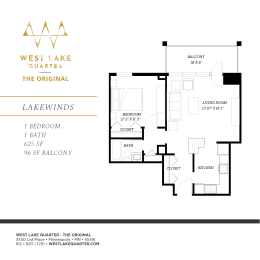 1 bed, 1 bath, 625 sqft, $1,885