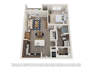 1 bed, 1 bath, 782 sqft, $1,714