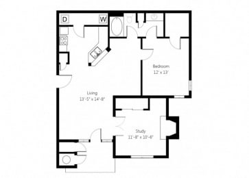 1 bed, 1 bath, 880 sqft, $1,235
