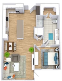 1 bed, 1 bath, 816 sqft, $1,819