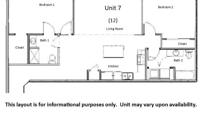 2 beds, 2 baths, 1,000 sqft, $1,465, Unit 167007