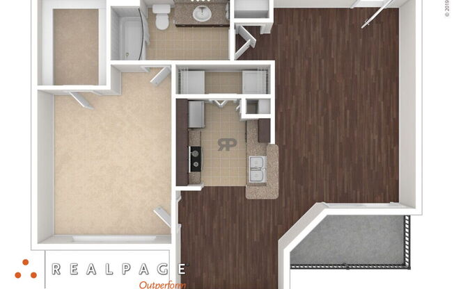 1 bed, 1 bath, 739 sqft, $1,110