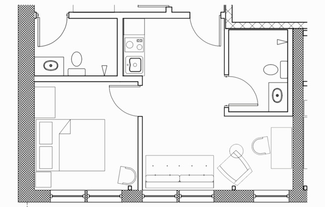 1 bed, 1 bath, 431 sqft, $1,575, Unit 304