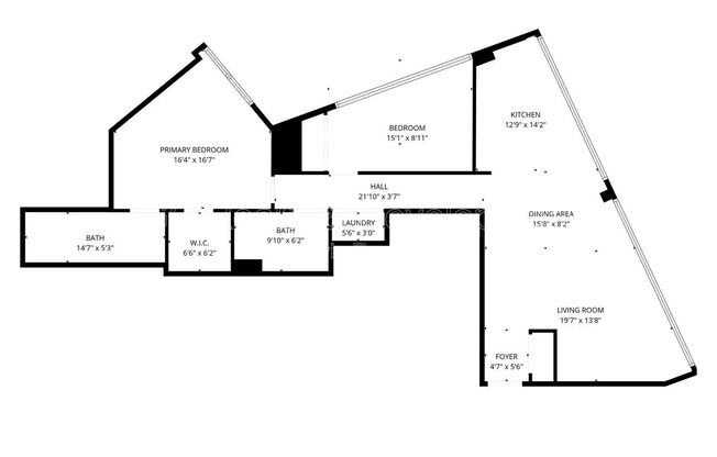 2 beds, 2 baths, 1,323 sqft, $3,100, Unit 820