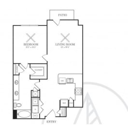 1 bed, 1 bath, 812 sqft, $1,355