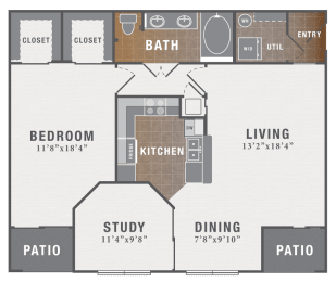 1 bed, 1 bath, 1,008 sqft, $1,444