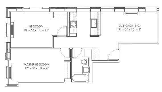 2 beds, 1 bath, 837 sqft, $3,306, Unit 4D