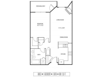 1 bed, 1 bath, 688 sqft, $1,725