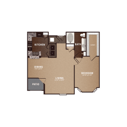 1 bed, 1 bath, 822 sqft, $1,582