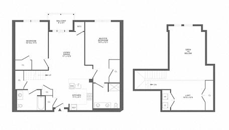 2 beds, 2 baths, 1,420 sqft, $3,840