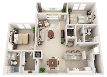 2 beds, 2 baths, 1,160 sqft, $1,904