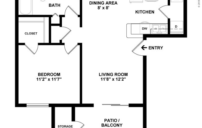 1 bed, 1 bath, 670 sqft, $1,209