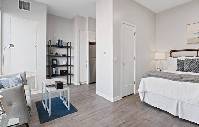 Bedroom Interior at 23rd Place Apartment, Illinois