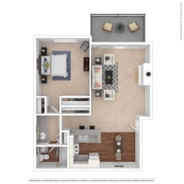 1 bed, 1 bath, 831 sqft, $3,180