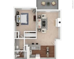 1 bed, 1 bath, 831 sqft, $3,180