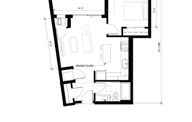 1 bed, 1 bath, 560 sqft, $1,675, Unit 310