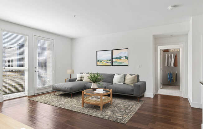 Living Room with Hard Surface Flooring