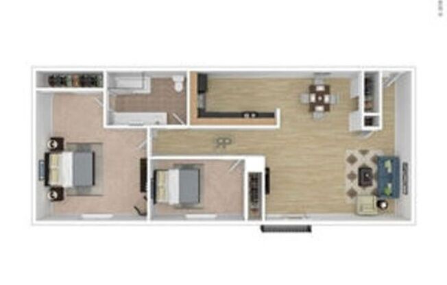 2 beds, 1 bath, 900 sqft, $1,095, Unit 6-5