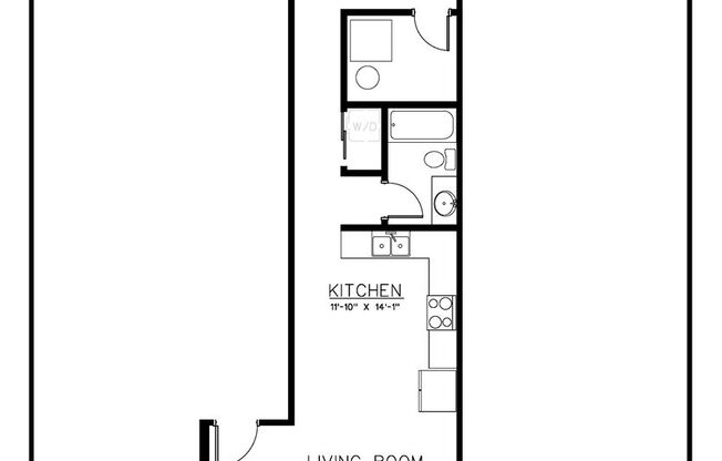 1 bed, 1 bath, 695 sqft, $1,450, Unit Jane 407