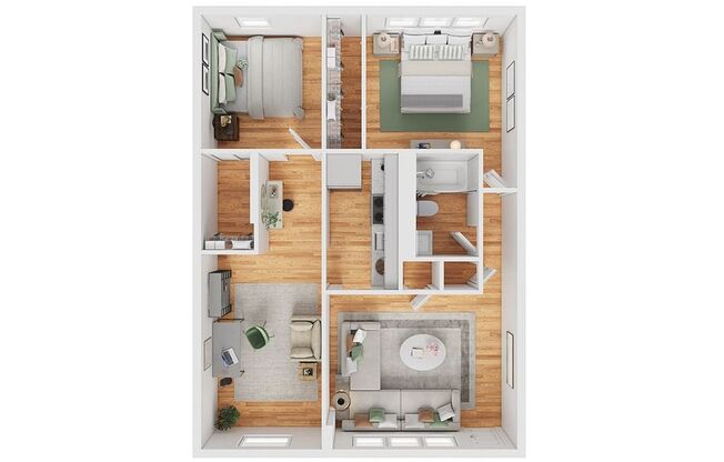 2 beds, 1 bath, 973 sqft, $2,365, Unit 411