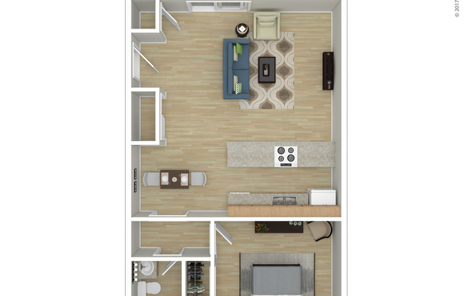 1 bed, 1 bath, 720 sqft, $2,020