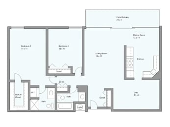 2 beds, 2 baths, 1,123 sqft, $2,363