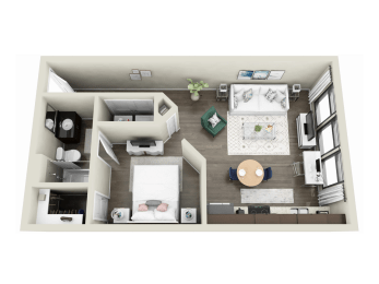 Studio, 1 bath, 576 sqft, $2,034