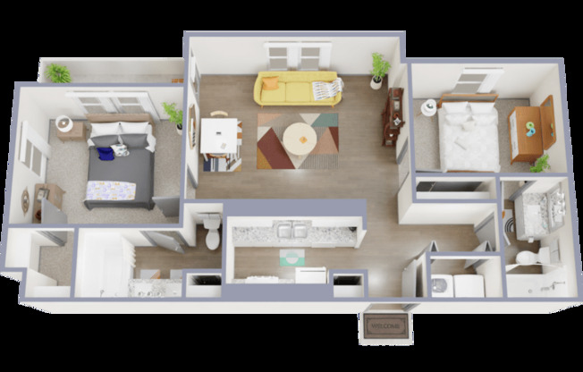 2 beds, 2 baths, 903 sqft, $1,529