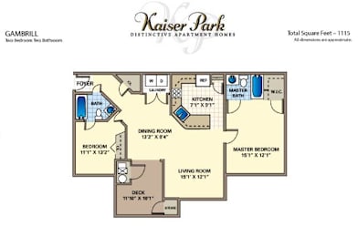 2 beds, 2 baths, 1,115 sqft, $2,441