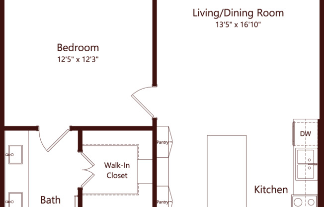 1 bed, 1 bath, 837 sqft, $1,678, Unit 1305