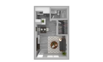 Studio, 1 bath, 419 sqft, $983