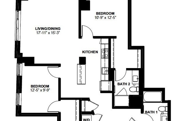 2 beds, 2 baths, 1,087 sqft, $5,660, Unit 925